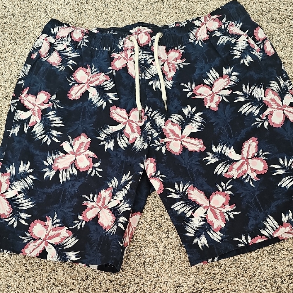 Floral Navy Mens Shorts